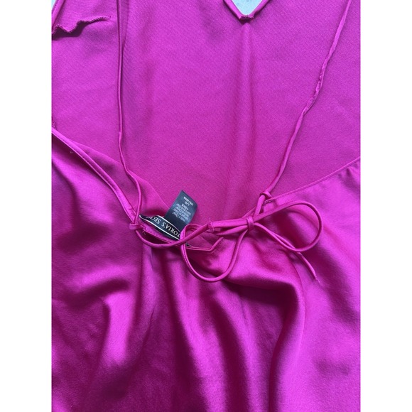 Victoria's Secret Fuchsia Raspberry Satin Slip Dress Lingerie A-line Y2K Sz L - Picture 5 of 7